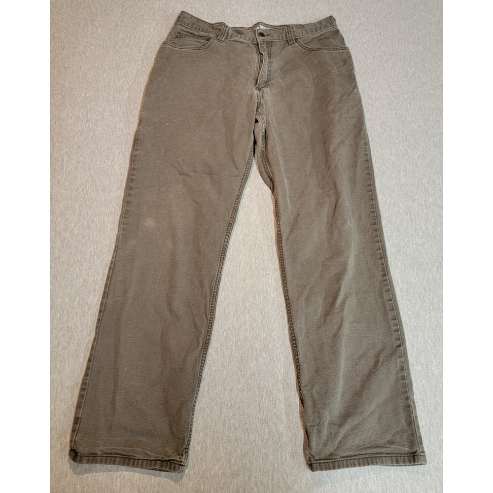 Carhartt Rugged Flex Relaxed Fit Canvas Gray Pants BN2517-M 34x34 Carpenter